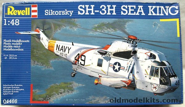 Revell 1/48 Sikorsky SH-3H Sea King - US Navy HS-10 'Taskmasters' NAS North Island San Diego CA 1986 / HS-9 'Sea Griffins' of the USS Theodore Roosevelt Operation Desert Storm 1991, 04466 plastic model kit